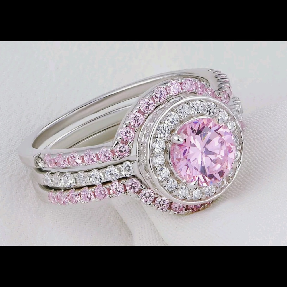 Women’s 3pc Engagement Wedding Ring Set